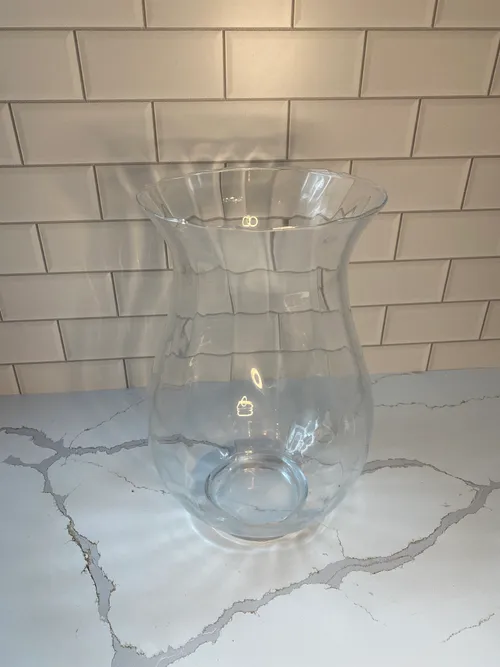 Large Fluted Glass Candleholder