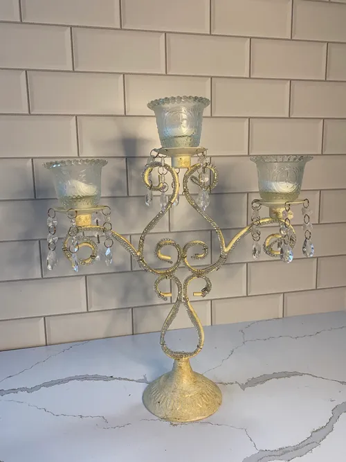 3 Arm Shabby Chic Candelabra