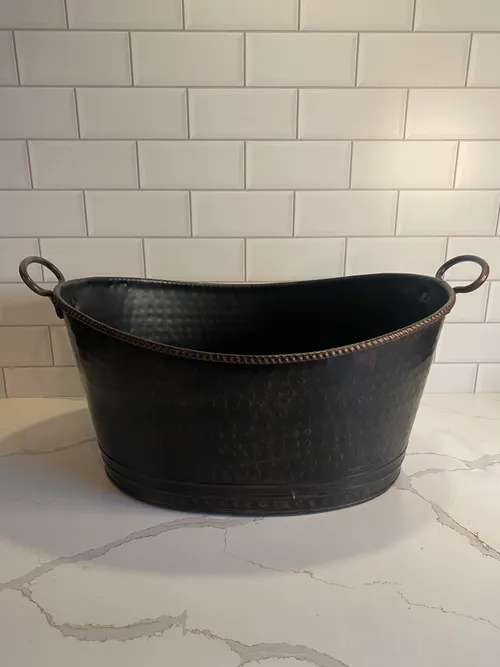 Dark Metal Drink Tub