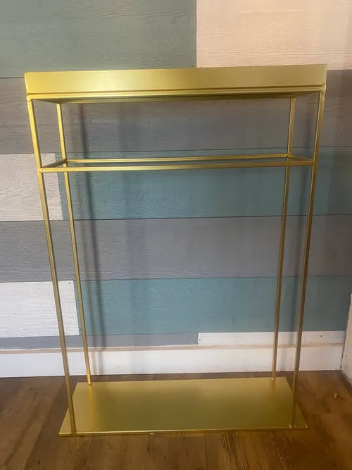 Large Gold Rectangle Flower Stand