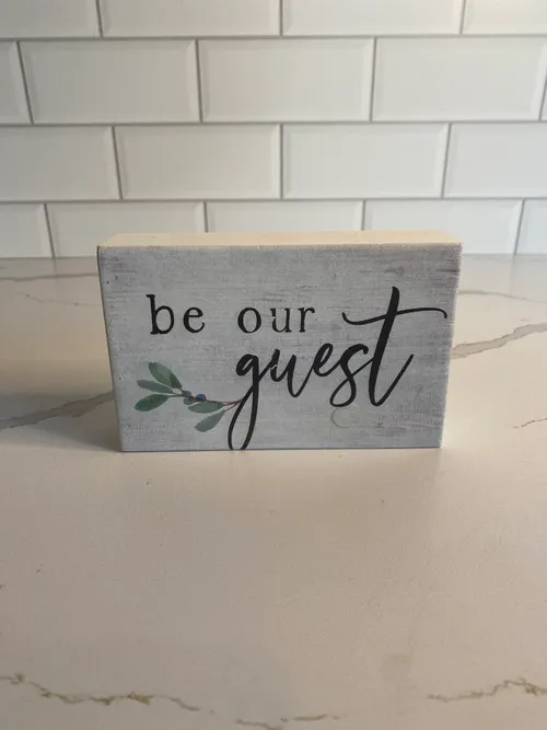 White Wood Sign 