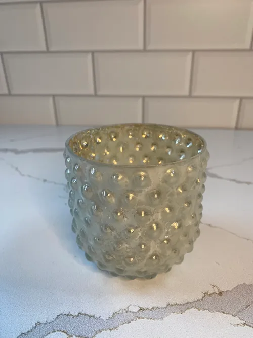 Opaque Hobnail Votive Candleholder