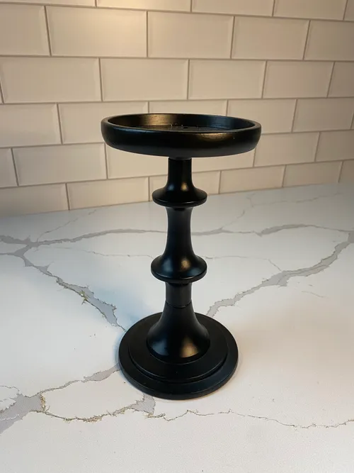 Medium Black Metal Candleholder