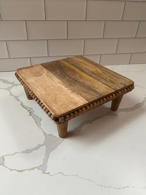 Wood Square Beaded Riser