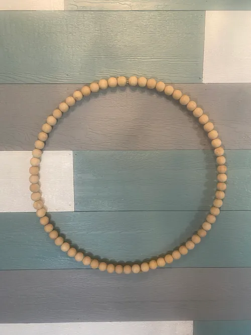 Natural Beaded Hoop
