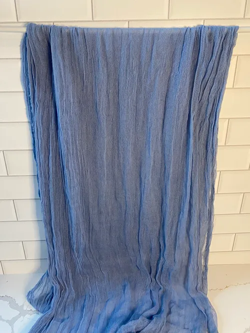 Blue Cheesecloth Runner