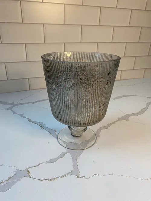 Medium Smokey Pedestal Candleholder