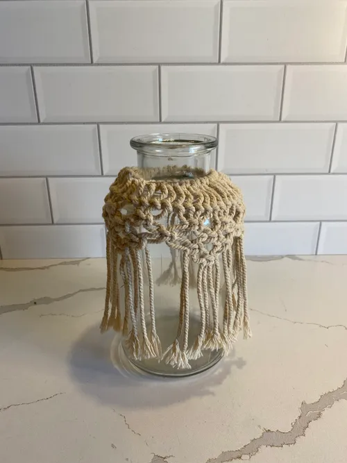Small Macrame Jar