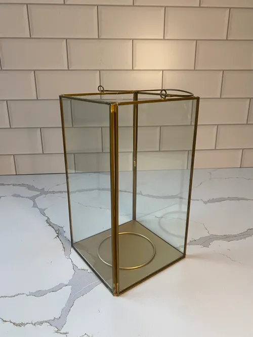 Thin Gold and Glass Lantern