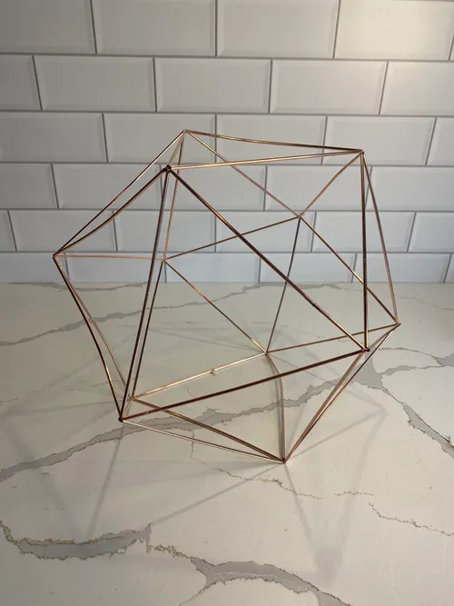 Large Rose Gold Geo Decor