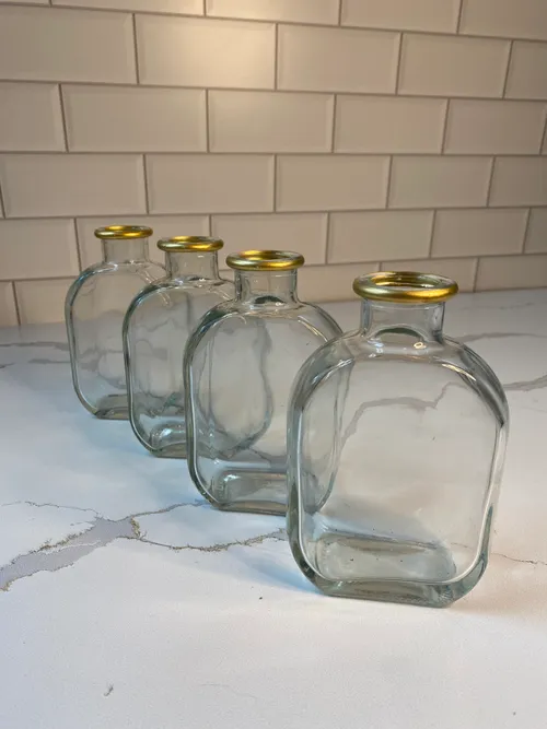 Taller Gold Rimmed Bud Vase
