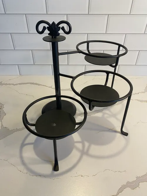 Metal 3-tiered Bowl Display