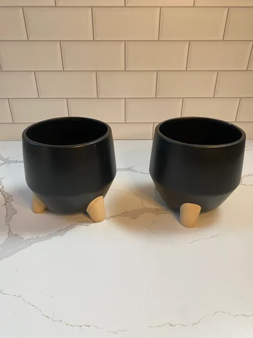 Set of 2 Black Containers