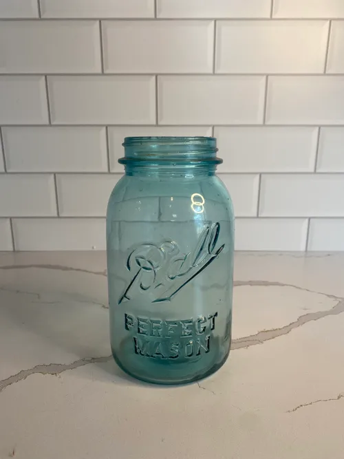 Small Blue Mason Jar