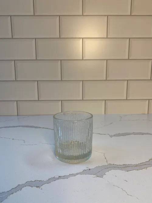 Small Round Ribbed Votive Candleholder