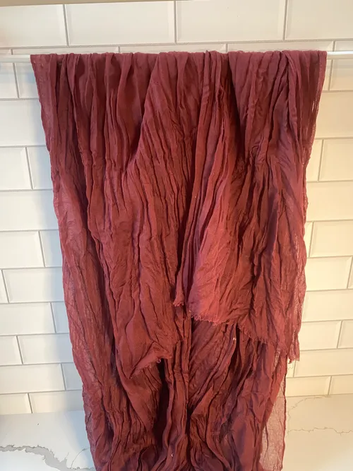 Burgundy Cheesecloth Runner