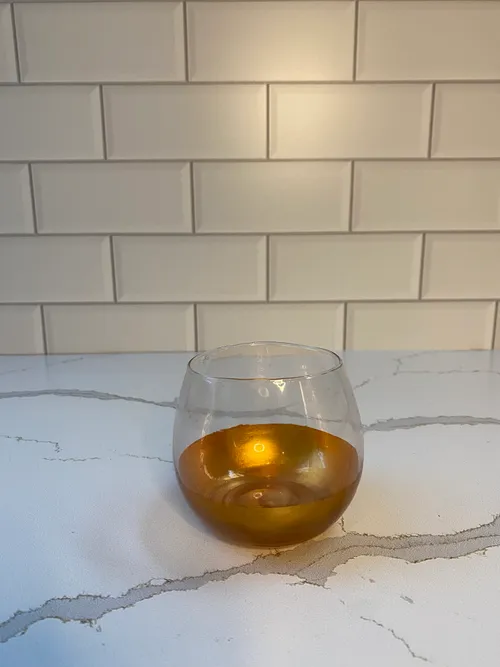 Glass Votive Candleholder with Copper Bottom
