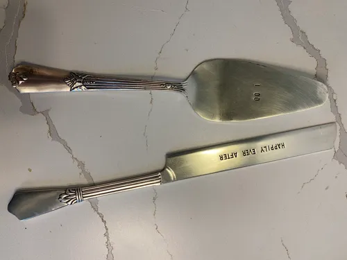 Mud Pie Silver Cake Knife & Server