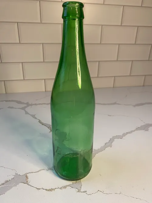 Green Bottle Vase with 