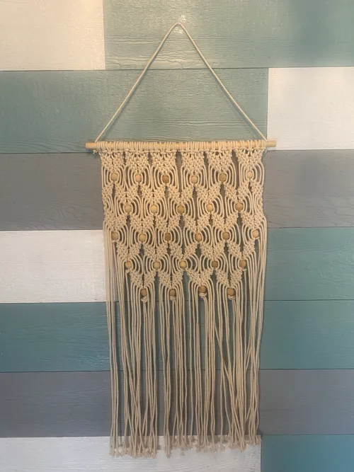 Macrame Beaded Boho Wallhanging