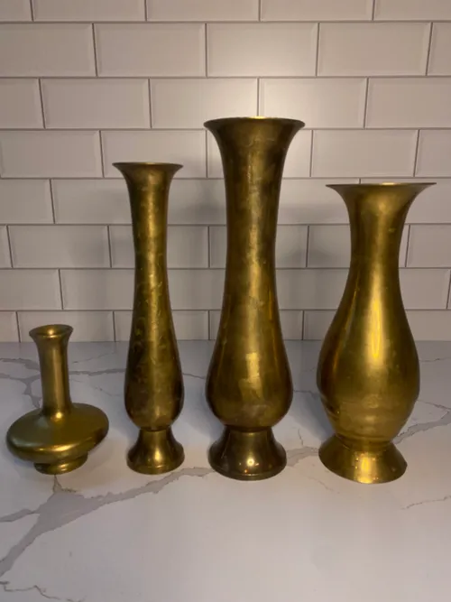 Assorted Brass Bud Vases