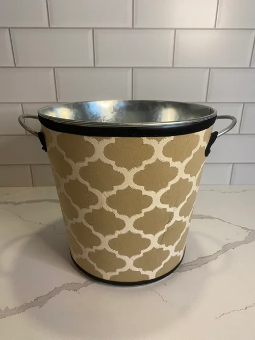 Ice Bucket with Tan Cover