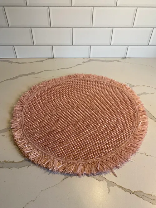 Pink Round Place Mat