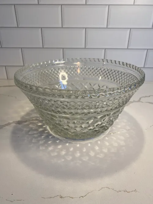 Large Cut Glass Bowl