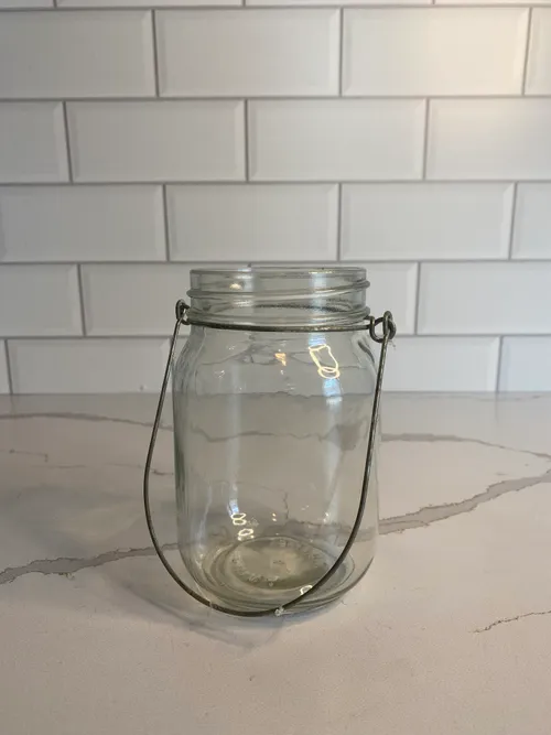 Clear Glass Hanging Jar