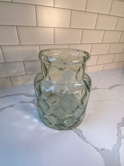 Hint of Green Round Vase