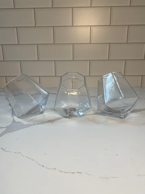 Geo Glass Tealight Holders