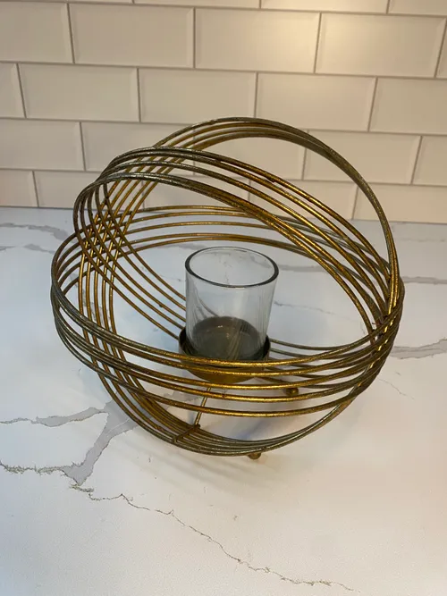 Modern Gold Votive Holder
