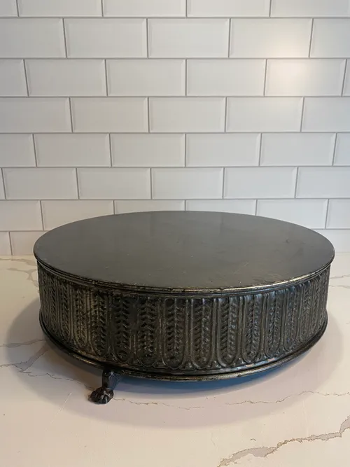 Large Dark Metal Cake Stand