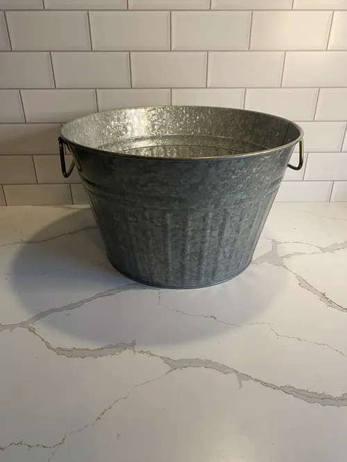 Small Round Galvanized Drink Tub