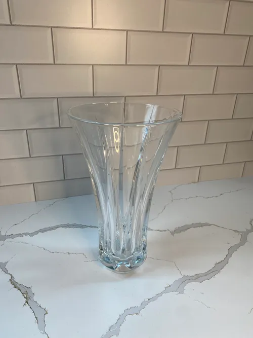 Fluted Medium Glass Vase