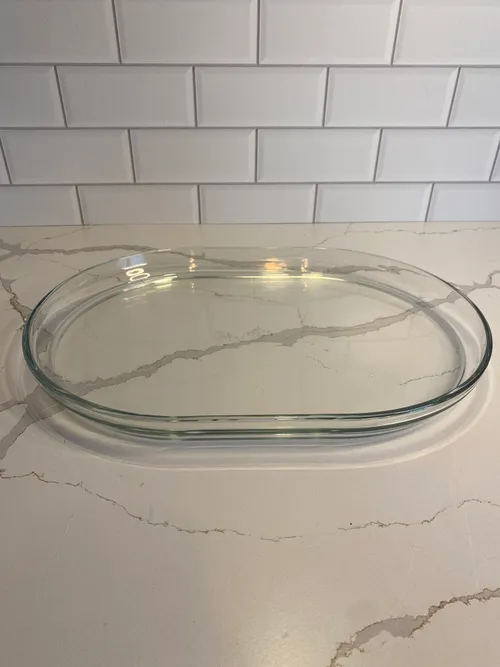 Large Glass Oval Platter