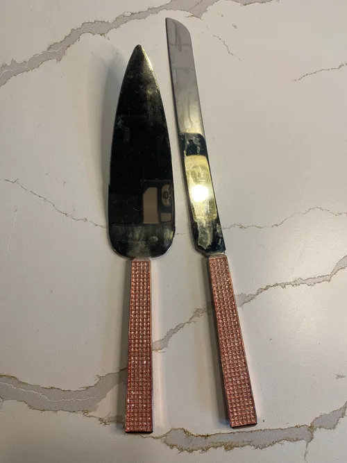 Rose Gold Cake Knife & Server