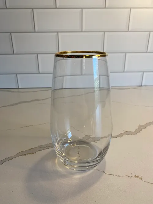 Gold Rimmed Water Glass