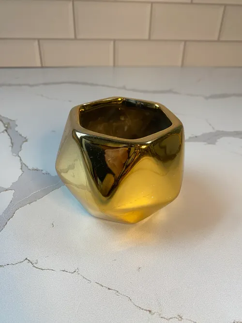 Gold Glass Tealight Holder