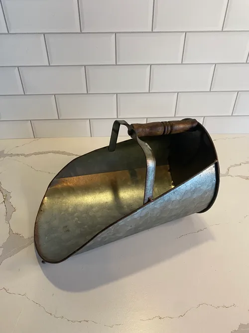 Large Galvanized Scoop