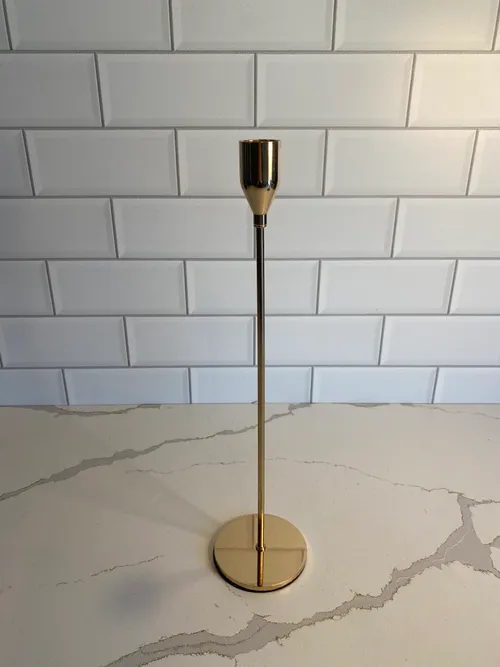 Large Modern Gold Candlestick