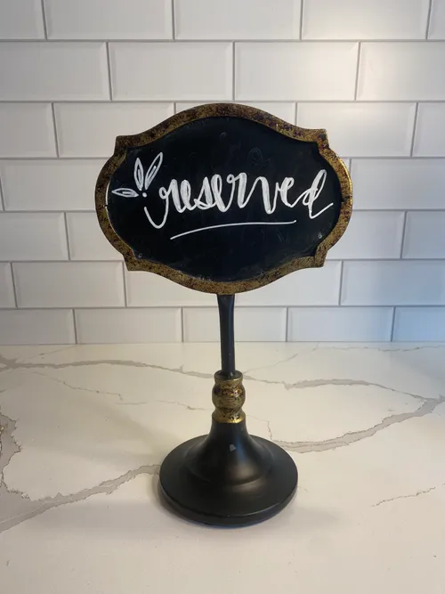 Black Pedestal Chalkboard Sign