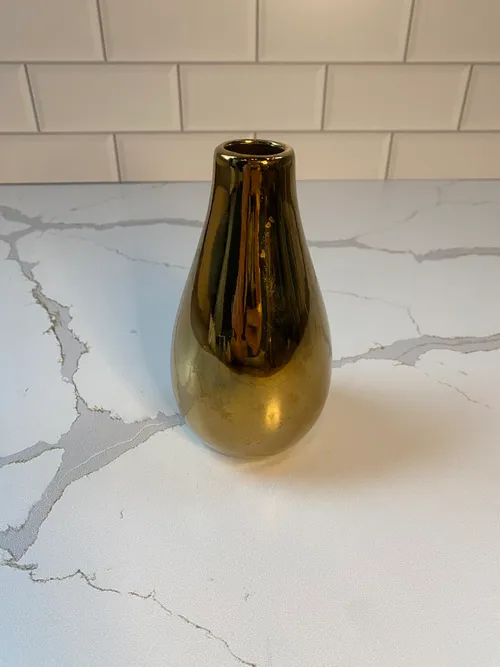 Gold Glass Bud Vase