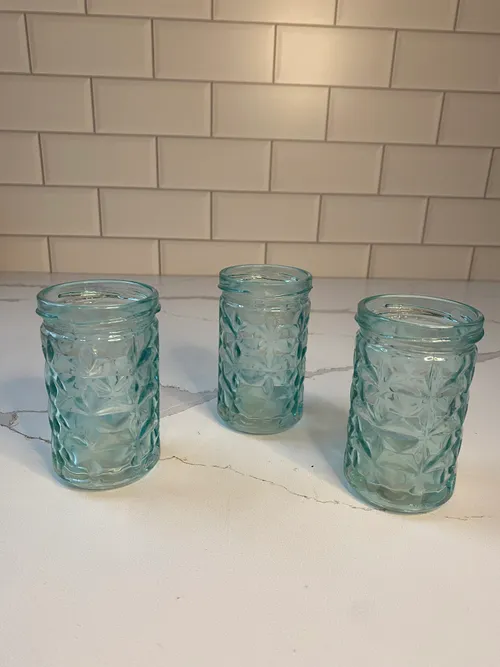 Small Aqua Jars