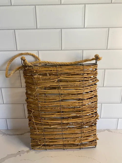 Weaved Hanging Basket with Twine Handle