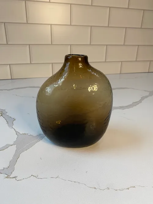 Small Modern Amber Bottle