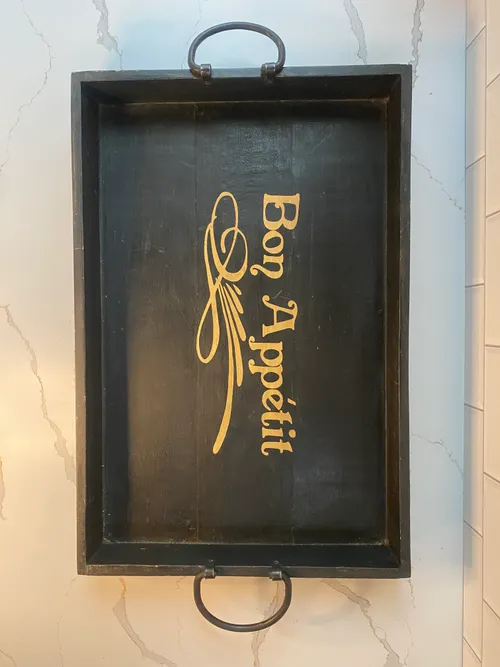 Large Black Bon Appetit Tray
