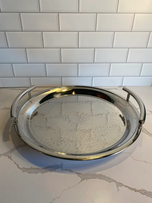 Round Silver Tray