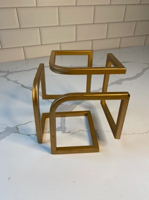 Small Gold Square Metal Decor