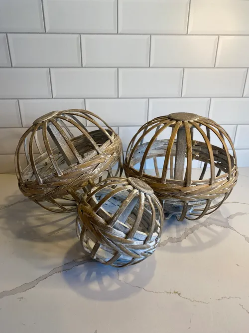 Set of 3 Willow Spheres